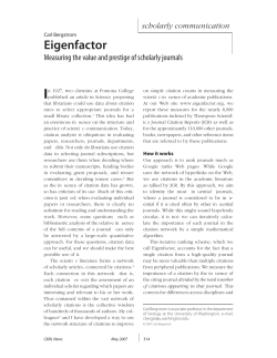 Eigenfactor - Carl T. Bergstrom