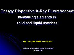 Energy Dispersive X-Ray Fluorescence: measuring elements in