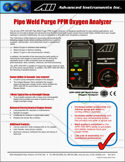 Pipe Weld Purge PPM Oxygen Analyzer