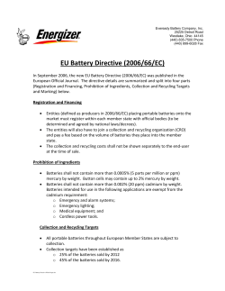 EU Battery Directive Summary