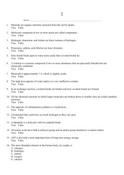 1. Minerals are organic elements extracted from the