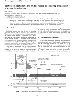 Scintillation mechanisms and limiting factors on each step of