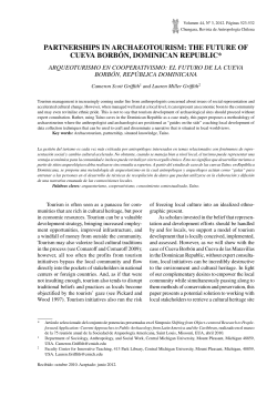 partnerships in archaeotourism: the future of cueva borb&oacute;n