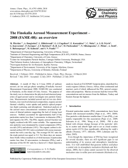 The Finokalia Aerosol Measurement Experiment