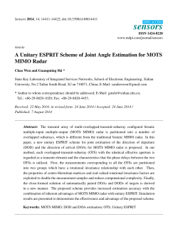 A Unitary ESPRIT Scheme of Joint Angle Estimation for MOTS MIMO