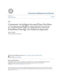 Comments: An Indigent Accused Does Not Have a Constitutional