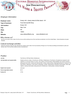 Position Cultural exchange activities Employer