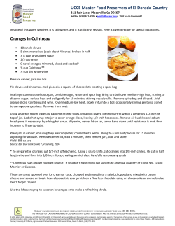 Oranges In Cointreau - UCCE Central Sierra