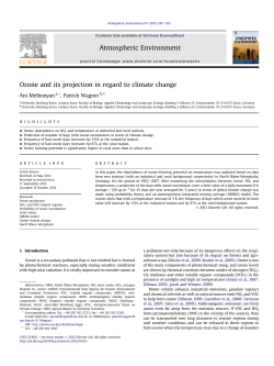 Ozone and its projection in regard to climate change