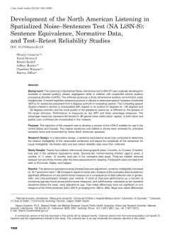 Development of the North American Listening in Spatialized Noise