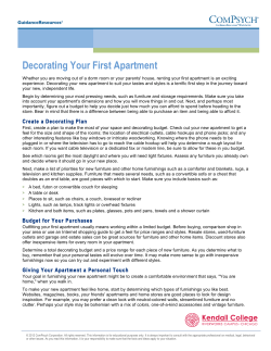 Decorating Your First Apartment Kendall