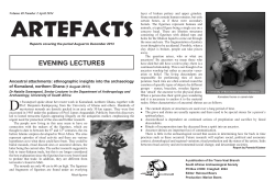 April 2014 - The South African Archaeological Society