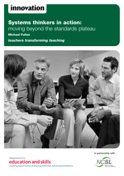 Systems thinkers in action: moving beyond the standards plateau