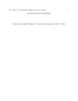 ON THE MYTHS OF CHILDHOOD Innocent and