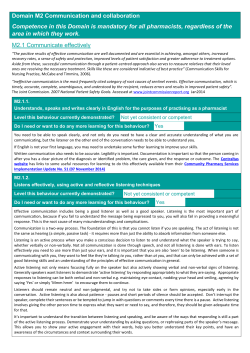 Domain M2 Communication and collaboration Competence in this