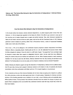 Patriot Who Refused to Sign the Declaration of Independence