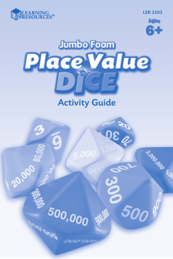 Jumbo Foam Place Value Dice (418k PDF file)