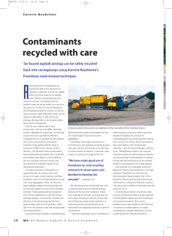 Contaminants recycled with care