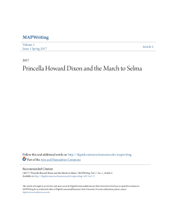 Princella Howard Dixon and the March to Selma
