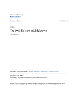 The 1940 Election in Middletown - WesScholar