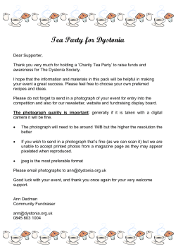 Tea Party for Dystonia