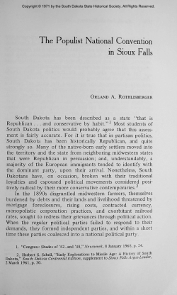 The Populist National Convention in Sioux Falls