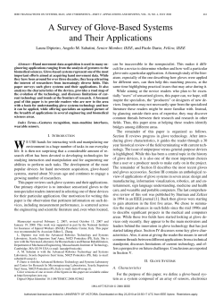 A Survey of Glove-Based Systems and Their Applications