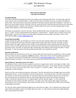 Third Trimester Information - The Womens Group For OB/GYN