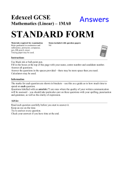 standard form - Doc James` Maths