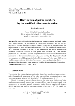 Distribution of prime numbers by the modified chi