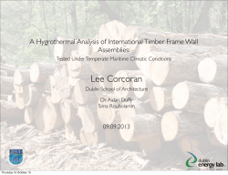 Hygrothermal performance of four typical timber framed walls in a