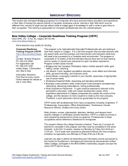 Immigrant Bridging - Alberta Human Services