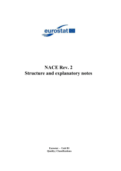NACE Rev. 2 Structure and explanatory notes