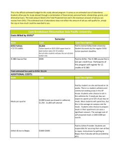 Cost Breakdown Ritsumeikan Asia Pacific University