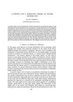 A Positive and a Normative Theory of Income Distribution