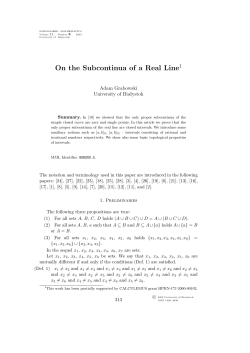 On the Subcontinua of a Real Line