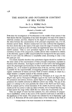 THE SODIUM AND POTASSIUM CONTENT OF SEA WATER