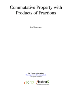 Commutative Property with Products of Fractions