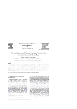 The reconfiguration of National Innovation Systems&mdash;the example of