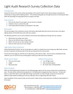 Light Audit Research Survey Collection Data
