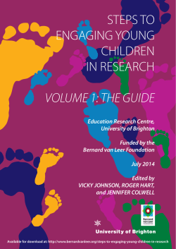 STEPS TO ENGAGING YOUNG CHILDREN IN RESEARCH