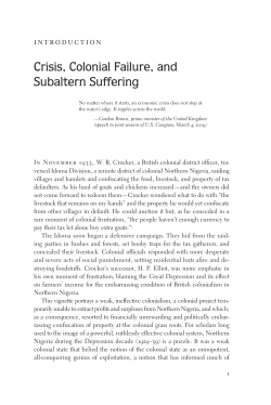 Colonial Meltdown: Northern Nigeria in the Great Depression