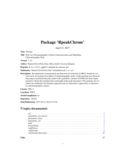 Package `RpeakChrom`
