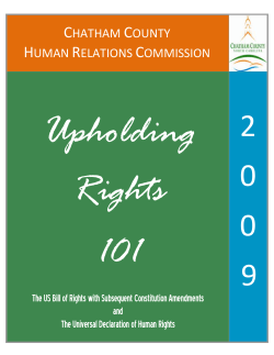 Upholding Rights - Chatham County, NC