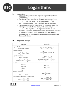 Logarithms