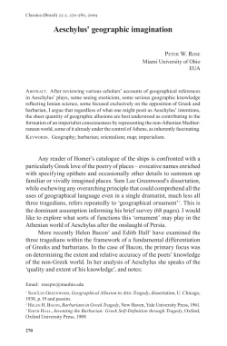 Aeschylus` geographic imagination