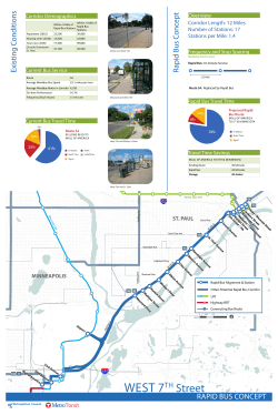 Existing Conditions RAPID BUS CONCEPT Rapid