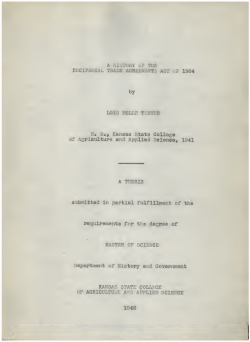 History of the Reciprocal Trade Agreements Act of 1934 - K-REx