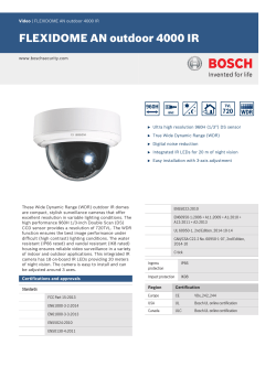 FLEXIDOME AN outdoor 4000 IR