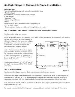 6a. Eight Steps to Chain-Link Fence Installation